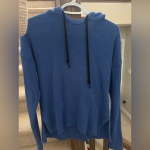 T by Alexander Wang Blue Knit Sweater with Black Accents